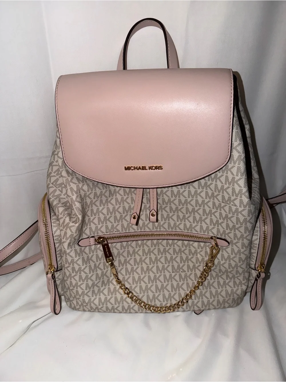 Michael Kors Jet Set Large Logo Chain Backpack